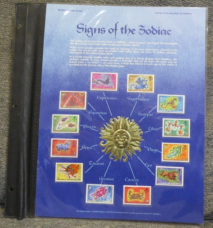 Republic of Maldives Stamps-Signs of the Zodiac-Postal Commemorative Society