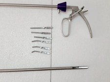 Laparoscopic Laparoscopy Bulldog Clamp Forceps 10mmx330mm 6 Clips 2 set