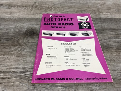 #ad #ad Sams Photofact Auto Radio Service Data Series Repair Magazine # AR 96 $6.39