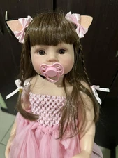 20" Girl Realistic Toddler Reborn Baby Dolls Infant Newborn Full Body Vinyl Gift