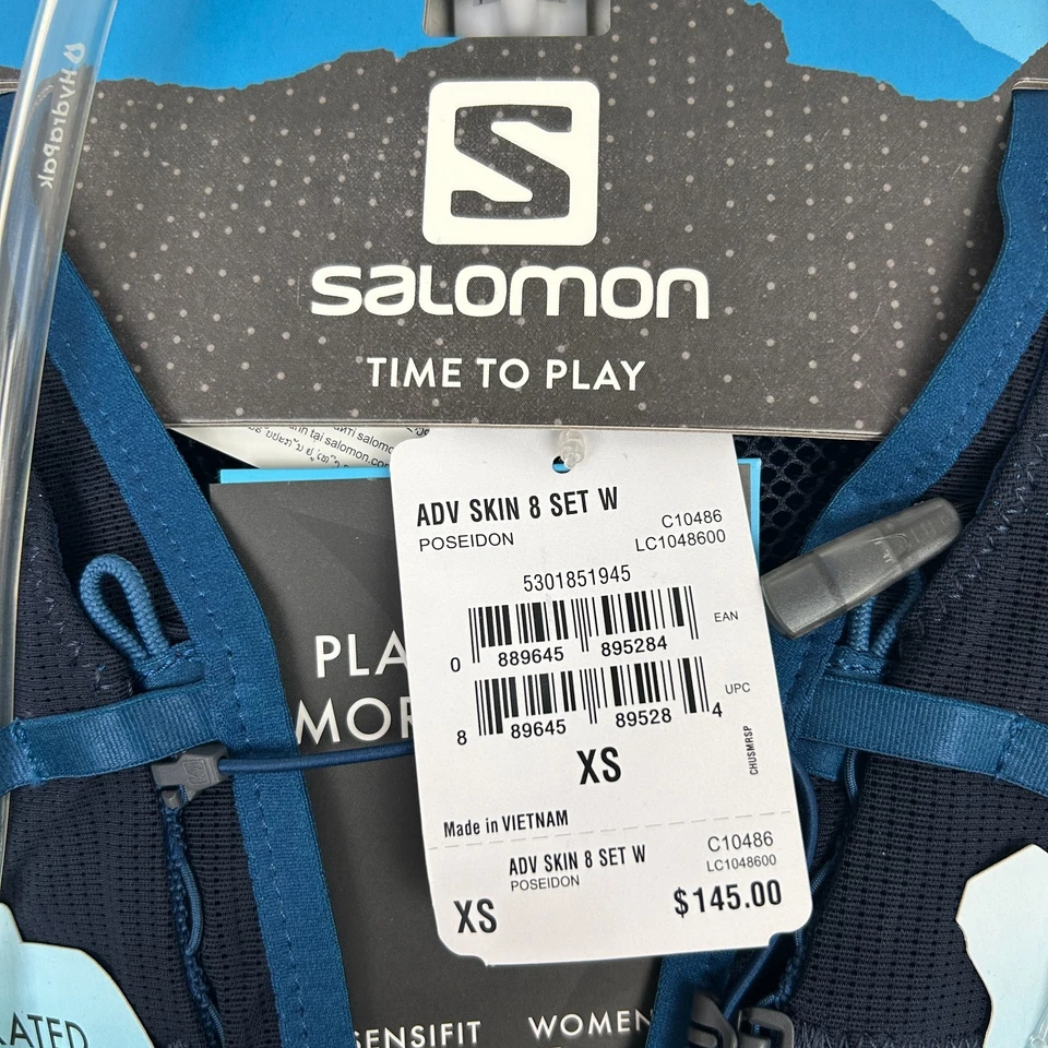 NUEVO Salomon ADV Skin 8 W, Chaleco de Hidratación y Almacenamiento con 2 Frascos de 500 ml para Mujer XS Foto 2 de 4