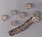 ROOSEVELT DIMES 1946-64 SILVER 90% FULL ROLL $.10 UNITED STATES USA RARE L@@K