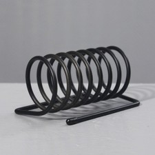 Vintage spring-loaded desk organizer letter holder in Lebovici style