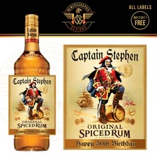 PERSONALISED SPICED RUM JAMAICA GOLD BOTTLE LABEL BIRTHDAY ANY OCCASION GIFT