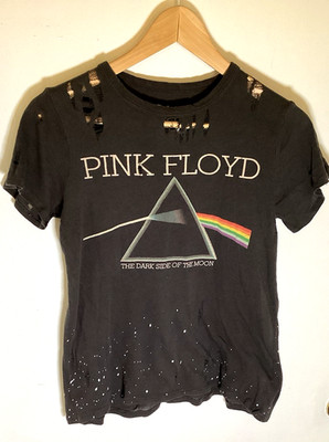 Pink Floyd Dark Side of the Moon/Chaser/Distressed T-Shirt/Size S/Cropped/Gray