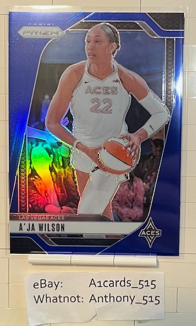 A'ja Wilson - 2024 WNBA Prizm #86 - Blue Prizm 101/199 - Las Vegas Aces