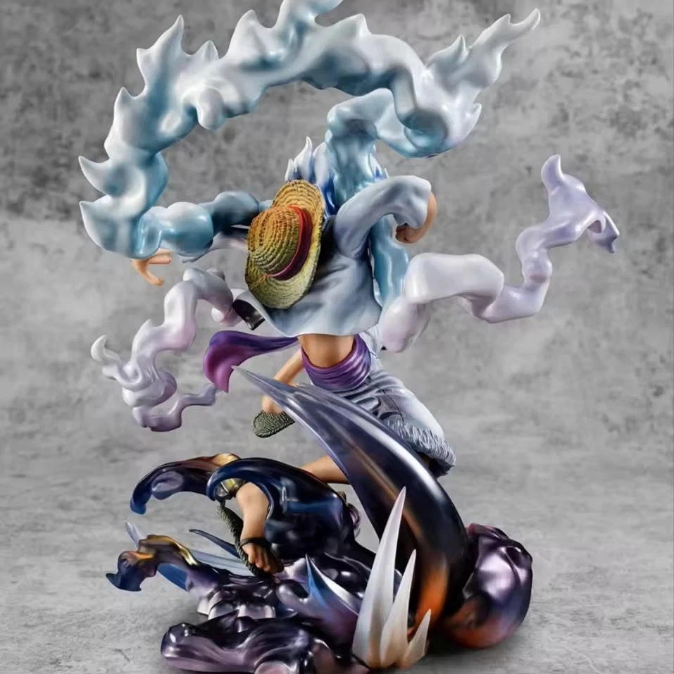 One Piece Action Figure 23cm Rubber Luffy Statua Collezione Monkey D Rufy Gear 5 - Immagine 3 di 4