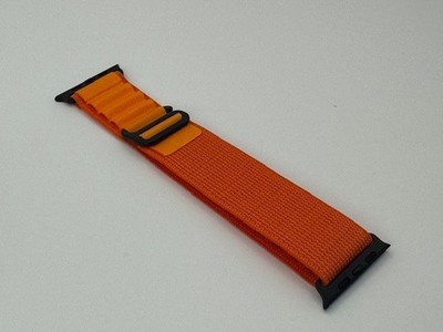 Generic Alpine Band for Apple Watch Ultra 1 2 & 3 - Orange w/Black Titanium 49mm