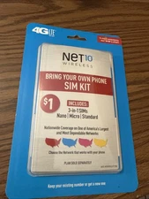 Net 10 Bring Your Own Phone Activation Sim Card Kit 4G LTE New 