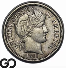 1911 Barber Dime, Choice XF++/AU