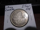 Canada 1940 - 50 Cent half dollar Canadian Coin - 80% Silver