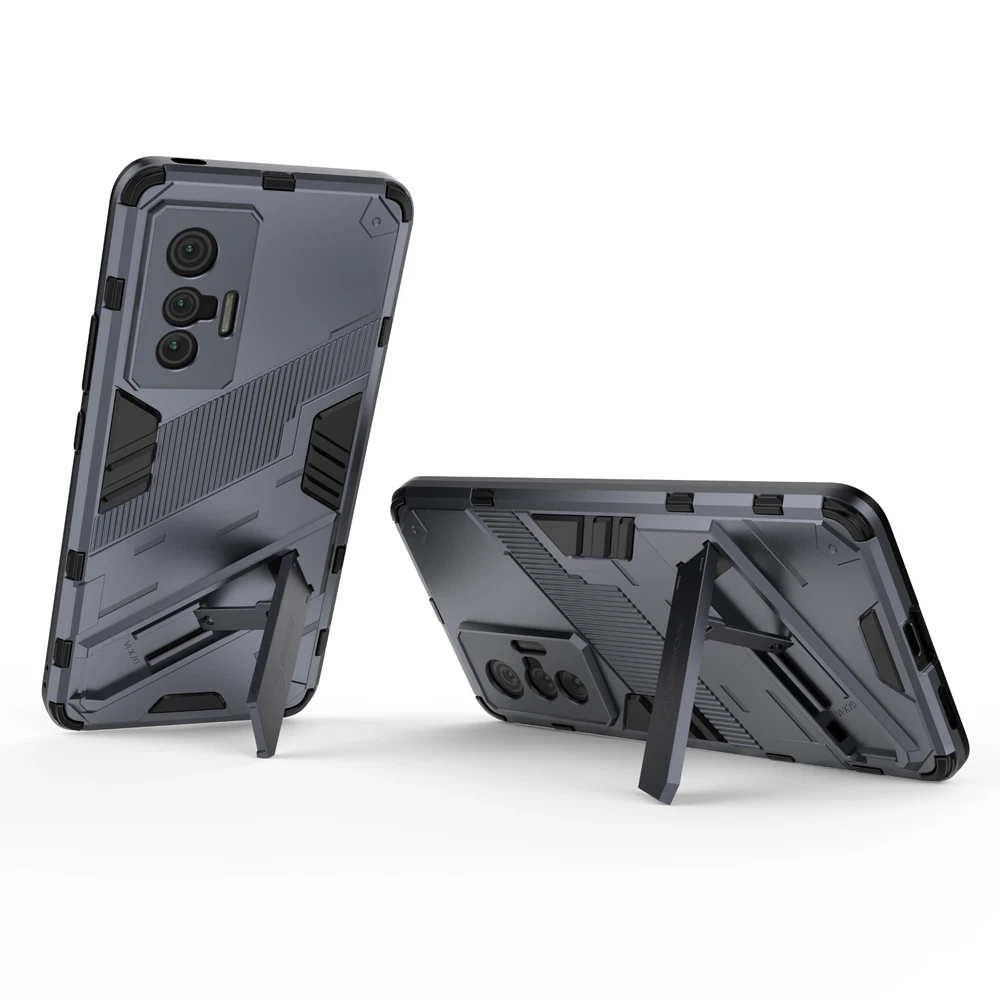 Vivo X70 Shockproof TPU PC Bumper Stand Protective Phone Case