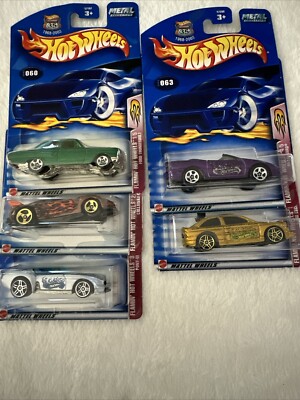 2003 Hot Wheels Flamin Hot Lot Of 5 Cars Metal Collection  060 061 062 063 064
