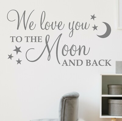 Design with Vinyl Moti 2061 3 Decal Peel & Stick Wall Sticker Black Size 20 Inches x 40 Inches I Love You to The Moon and Back Text Lettering Quote Color Design with Vinyl Moti 2061 3 Decal Peel & Stick Wall Sticker Black Size 20 Inches x 40 Inches I Love You to The Moon and Back Text Lettering Quote Color