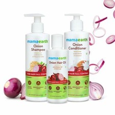 Mamaearth Anti Hair Fall with Onion Hair Oil Onion Shampoo Onion Conditioner