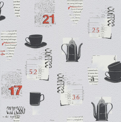 Rasch Tapete Vinyl Tiles & More 885613 Kaffee Motive Grau Silber Schwarz Struktu