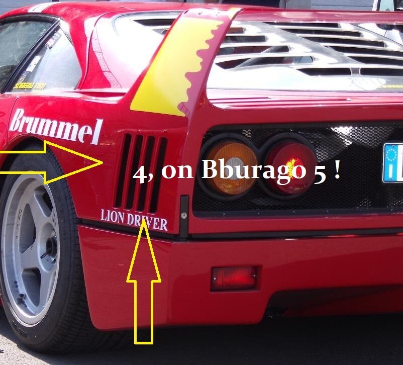 FERRARI F40 EVOLUZIONE 5 slits / 1992 BURAGO 1/18 1992