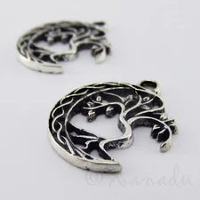 Celtic Tree Of Life Charms 21mm Crescent Moon Pendants C859530 - 5, 10 Or 20PCs
