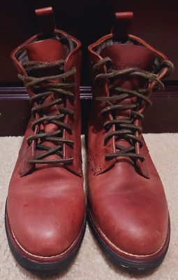 Cole Hann Grand.OS Women Lockridge Lace Brown Boot Waterproof /Leather /Size 6B