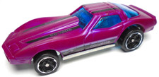 2018 HOT WHEELS '69 CHEVY CORVETTE 3128 PURPLE DIECAST 3" CAR WITH BLUE & BLACK