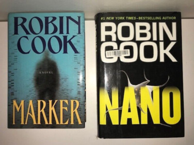 Lot of 2 BOOKS Medical Conspiracy Thrillers MOTB by Robin Cook - MARKER and NANO