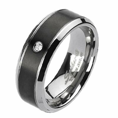 Bague Alliance Bague Homme Titane Noir BAGUE ALLIANCE MARIAGE
