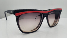 Vintage Landolfi 5065 Black Red Oval Sunglasses Hong Kong FRAMES ONLY