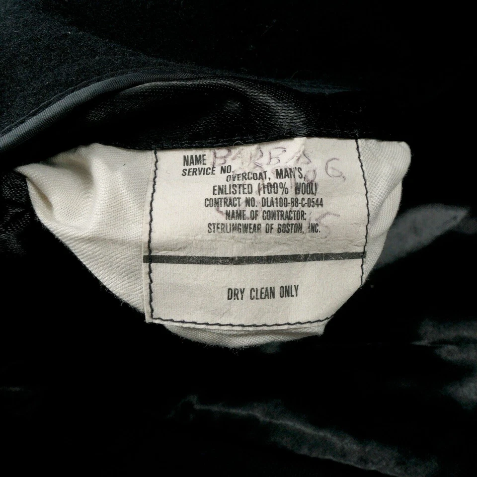 Chaqueta Abrigo Vintage Peacoat 40R Edición Marina de los Estados Unidos Ropa Esterlina Boston Militar Años 80 Foto 3 de 4
