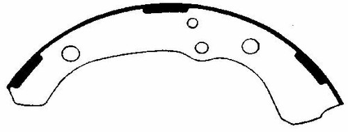 NB413 Front Bonded Drum Brake Shoe - Picture 7 of 7