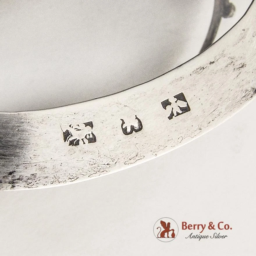 Forros de cobalto com sais abertos querubim revival clássico 800 prata Hanau 1890 - Imagem 3 de 3