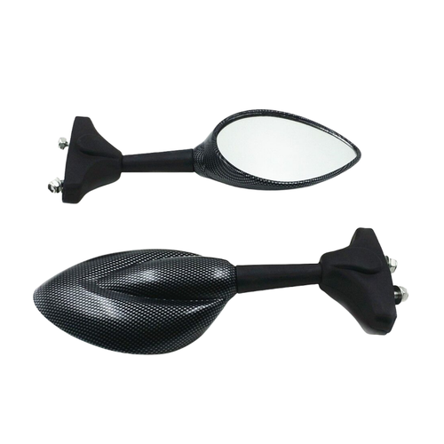 Carbon Racing Sport Rear View Side Mirrors For Triumph Ducati Daytona 600 750 - Picture 2 of 7