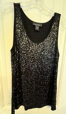 Karen Kane Size Medium Black Sequin Tank Tunic