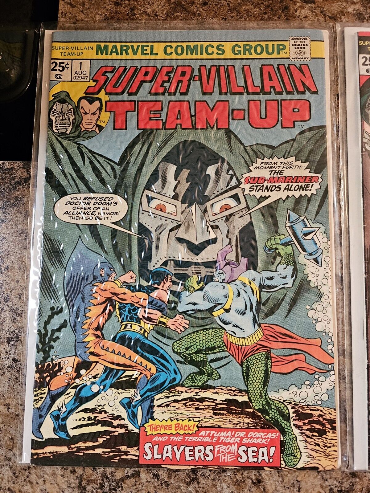 Super-Villain Team-Up #1 Marvel Comics 1974 Dr. Doom Sub-Mariner FN-VF