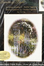 💮Candamar Designs Cross Stitch Thomas Kinkade Victorian Garden II Trellis 51196