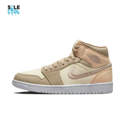 Nike Women's Air Jordan 1 AJ1 Mid SE Khaki Muslin Desert DV0427