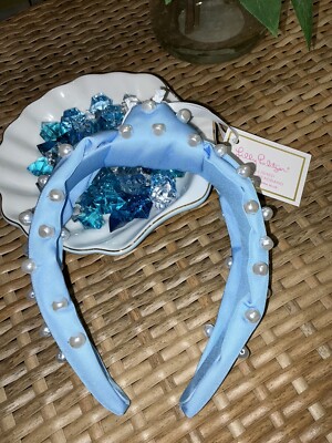 Lilly Pulitzer NWT Pearl Embellished Slim Knot Headband  display picture 3