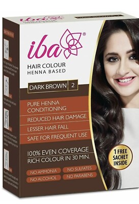 Iba Halal Haarfarbe   Helena - Dunkelbraun - Dark Coal - 100% gleichmäßige Deckkraft