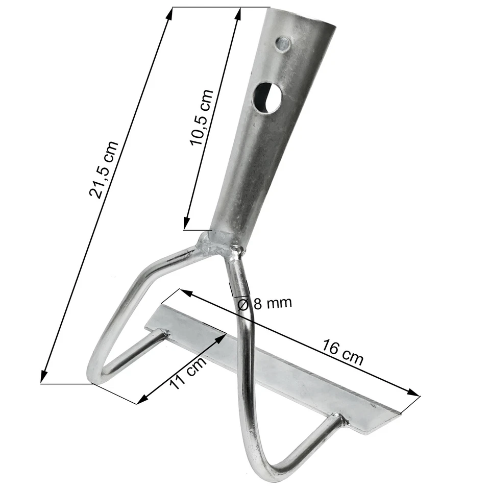 Garten Gerät Bügelhacke Ziehhacke Hacke Boden Erde Blumen Beet Stahl verzinkt - Bild 2 von 4