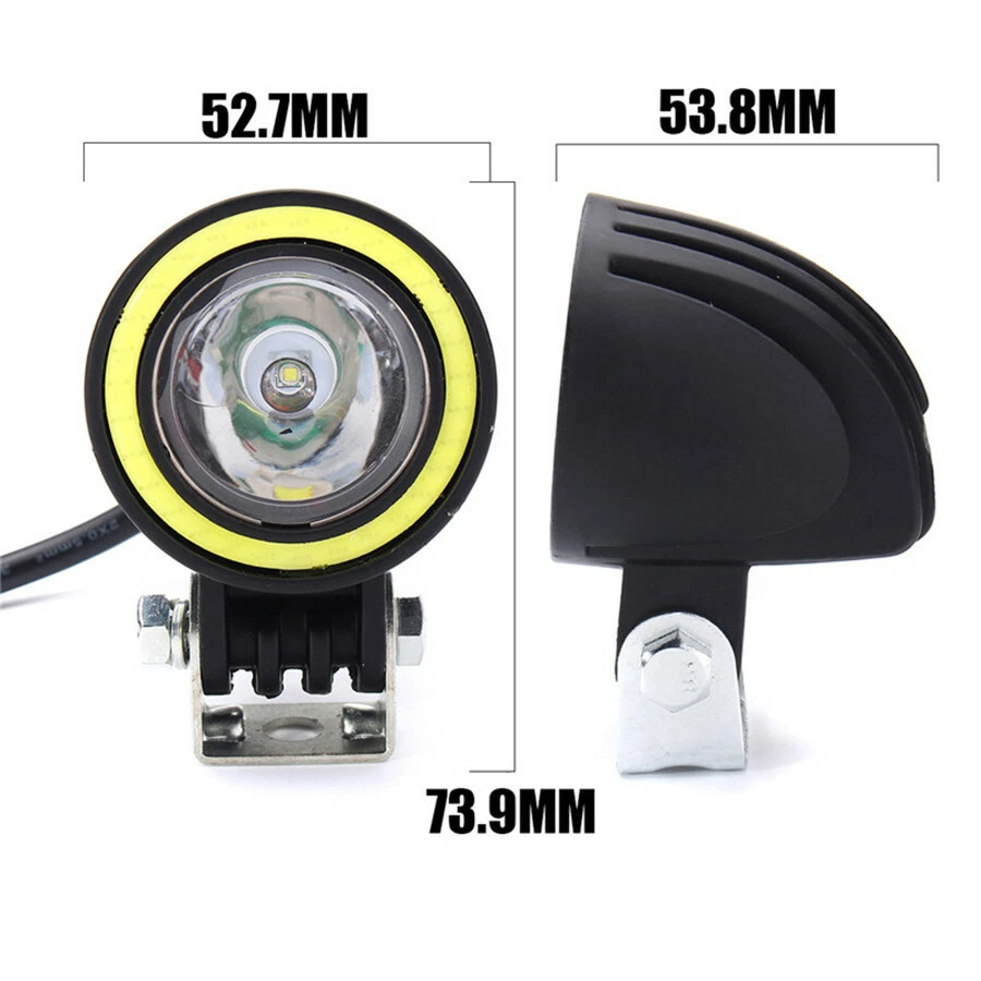 2in 10W LED Car Work Lights Spot Beam COB Halo Ring DRL Offroad Driving Fog Lamp - Image 3 of 4