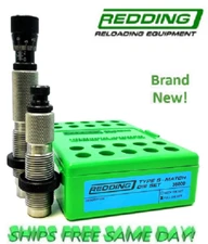 Redding Type S Match Bushing 2 Die Neck Sizing Set for 308 Winchester NEW 36155