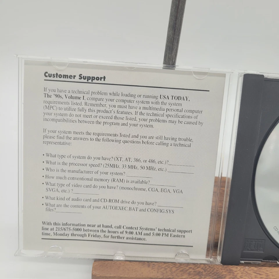 USA Today The '90s Volume 1 One CD-Rom Disc Multimedia Time Capsule Ships Quick - Image 3 of 4