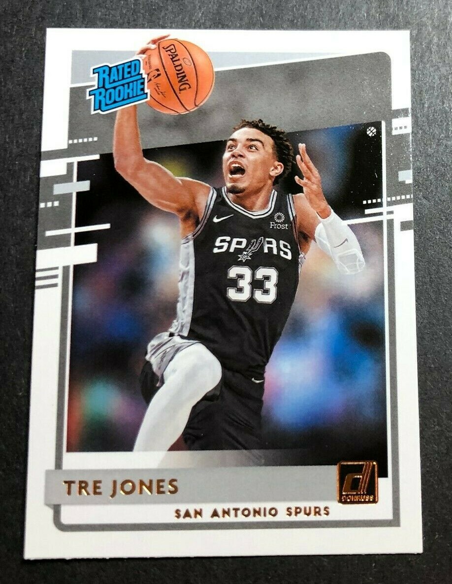2020/21 Panini Donruss Rated Rookie TRE JONES Spurs RC #244 2020/21 Panini Donruss Rated Rookie TRE JONES Spurs RC #244
