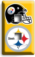 PITTSBURGH STEELERS FOOTBALL TEAM LIGHT SWITCH OUTLET WALL PLATES MAN CAVE DECOR