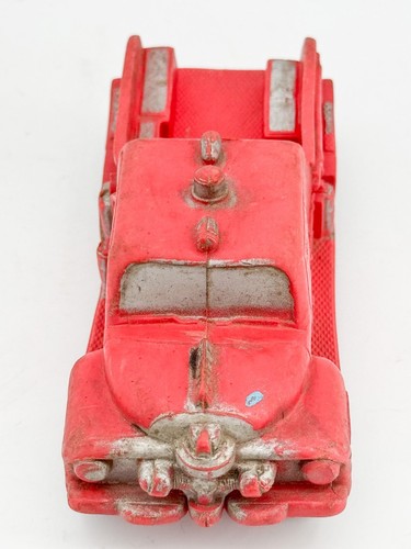 Vtg RED Auburn Co. Rubber Fire Truck Emergency Rescue Sun Car Man Cave Gift WOW! - Picture 7 of 10