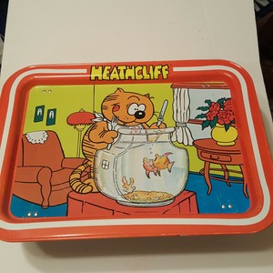 Vintage-Heathcliff-TV-Tray-1982-McNaught-Syndicate-Inc-Nice