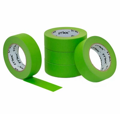 5pk 1.5" 36mm x 60yd STIKK Green Painters Masking Tape 14 Day Easy Removal