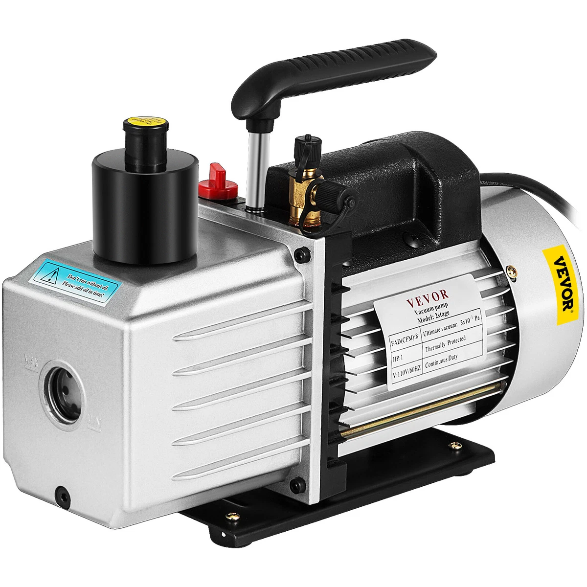 VEVOR 8 CFM Vacuum Pump 2 Stage with Cooling Fan for HVAC Repair DIY  Packing 891783683685 | eBay
