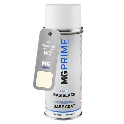 Autolack Spraydose für Plymouth W2 White Basislack Sprühdose 400ml