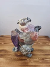 Vintage Windstone Editions Griffin Pena 04 Iridescent Pink Purple Leopard Print 