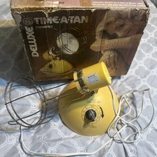 Time A Tan Deluxe Suntanner  Vintage Tanning Lamp Device TESTED WORKS